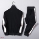 adult Long-sleeved autumn and winter jacket and pant Black