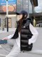 adult winter thickened warm hooded Down vest black