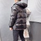 adult winter  thickened warm down jacket black