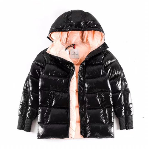 adult women's winter thickened warm down jacket black pink