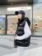 adult winter thickened warm hooded Down vest black