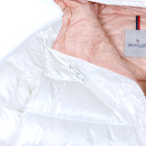 adult women's winter thickened warm down jacket white pink