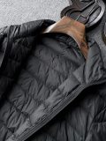 adult winter men's light down jacket black