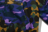 Mix 1st Camo Shark Relaxed Fit Full Zip Hoodie Purple HDCP6789