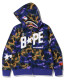 Mix 1st Camo Shark Relaxed Fit Full Zip Hoodie Purple HDCP6789