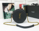 Yves Saint laurent Vinyle Round Camera Bag Quilted 038