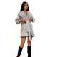 Signature Double Face thickened Short Wrap lapel lace-up trench Coat Y71310