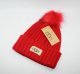 women's Ribbed Fur Pom Knit Cap Cuffed Beanie Winter Soft Warm 028