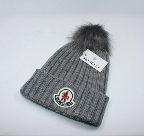 women’s Ribbed Fur Pom Knit Cap Cuffed Beanie Winter Soft Warm 024