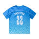 adult Monogram men's Football Jersey Short-sleeved T-shirt blue 610