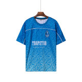 adult Monogram men's Football Jersey Short-sleeved T-shirt blue 610