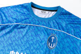 adult Monogram men's Football Jersey Short-sleeved T-shirt blue 610