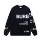 Autumn and Winter Adult unisex All Cotton Prints Logo casual Long sleeves Crew neck sweatshirt black 8570