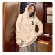 Autumn and Winter Adult unisex All Cotton Prints Logo casual Long sleeves hoodie White 8551
