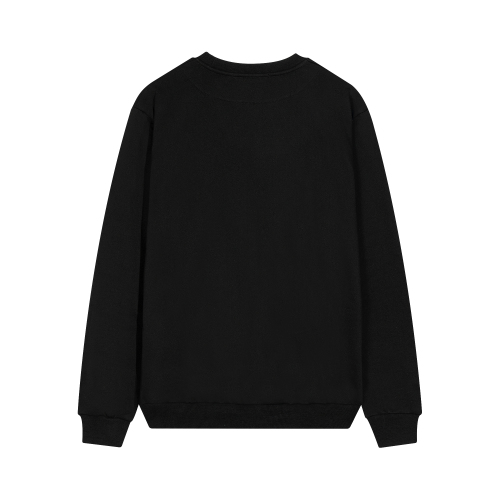 Autumn and Winter Adult unisex All Cotton Alphabet Logo casual Long sleeves Crew neck sweatshirt Black 8532