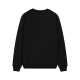 Autumn and Winter Adult unisex All Cotton Alphabet Logo casual Long sleeves Crew neck sweatshirt Black 8532