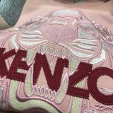 Autumn and Winter Adult Cotton Embroidery logo casual Long sleeves Crew neck sweatshirt Pink 02115