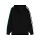 Autumn and Winter Adult unisex All Cotton Striped logo casual Long sleeves hoodie Black 8561