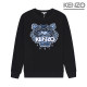 Autumn and Winter Adult Cotton Embroidery logo casual Long sleeves Crew neck sweatshirt Black 02108