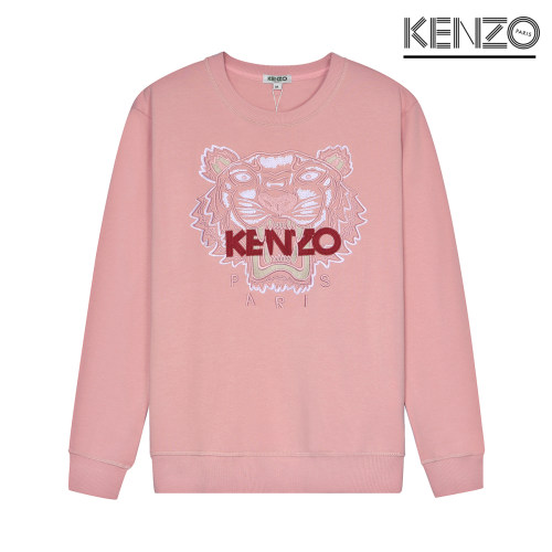 Autumn and Winter Adult Cotton Embroidery logo casual Long sleeves Crew neck sweatshirt Pink 02115