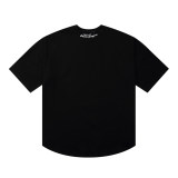 Summer adult casual Prints Logo Short sleeves T-shirt Black 7002