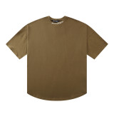 Summer adult casual Prints Logo Short sleeves T-shirt Brown7002