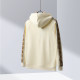 Autumn and Winter Adult Knitted cotton casual Long sleeves hoodie Off white 650