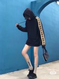 Autumn and Winter Adult Knitted cotton casual Long sleeves hoodie Black 650