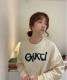 Autumn and Winter Adult unisex Lettering logo casual Long sleeves Crew neck sweatshirt Off white 2017