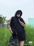 Autumn and Winter Adult Knitted cotton casual Long sleeves hoodie Black 650