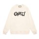 Autumn and Winter Adult unisex Lettering logo casual Long sleeves Crew neck sweatshirt Off white 2017