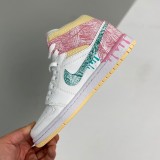 1 mid paint drip Adult Sneaker White
