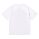 Summer casual logo print Unisex high quality Cotton short sleeved T-shirt White 1020