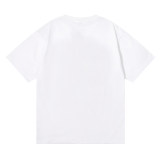 Summer casual logo print Unisex Cotton short sleeved T-shirt White 1023