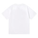 Summer casual logo print Unisex Cotton short sleeved T-shirt White 1023