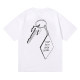 Summer casual logo print Unisex Cotton short sleeved T-shirt White 1026