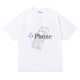 Summer casual logo print Unisex Cotton short sleeved T-shirt White 1025