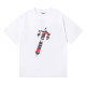 Summer casual logo print Unisex high quality Cotton short sleeved T-shirt White 1022