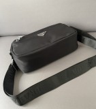 Men's Original Canvas shoulder crossbody bag Black 27cmx16cm
