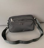 Men's Original Canvas shoulder crossbody bag Black 27cmx16cm