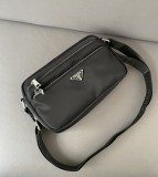 Men's Original Canvas shoulder crossbody bag Black 27cmx16cm