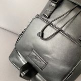 Unisex Original Genuine leather Flap Mountaineering bag black 26cm x40cm