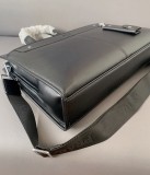 Men's Original Genuine leather Briefcase Black 29cmx39cm