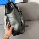 Unisex Original Genuine leather Flap Mountaineering bag black 26cm x40cm