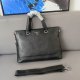 Men's Original Genuine leather Briefcase Black 29cmx38cm