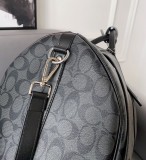 Original Genuine leather Prints Travel bag Black 50cm x 28cm