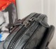 Unisex Original Genuine leather Chest bag black 28cm x 19cm