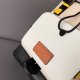 Unisex Original Genuine leather Flap Mountaineering bag White 26cm x40cm