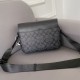 Unisex Original Genuine leather Messenger Bag black 20cm x28cm