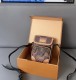 Unisex Original Genuine leather Messenger Bag Brown 18cmx13cm